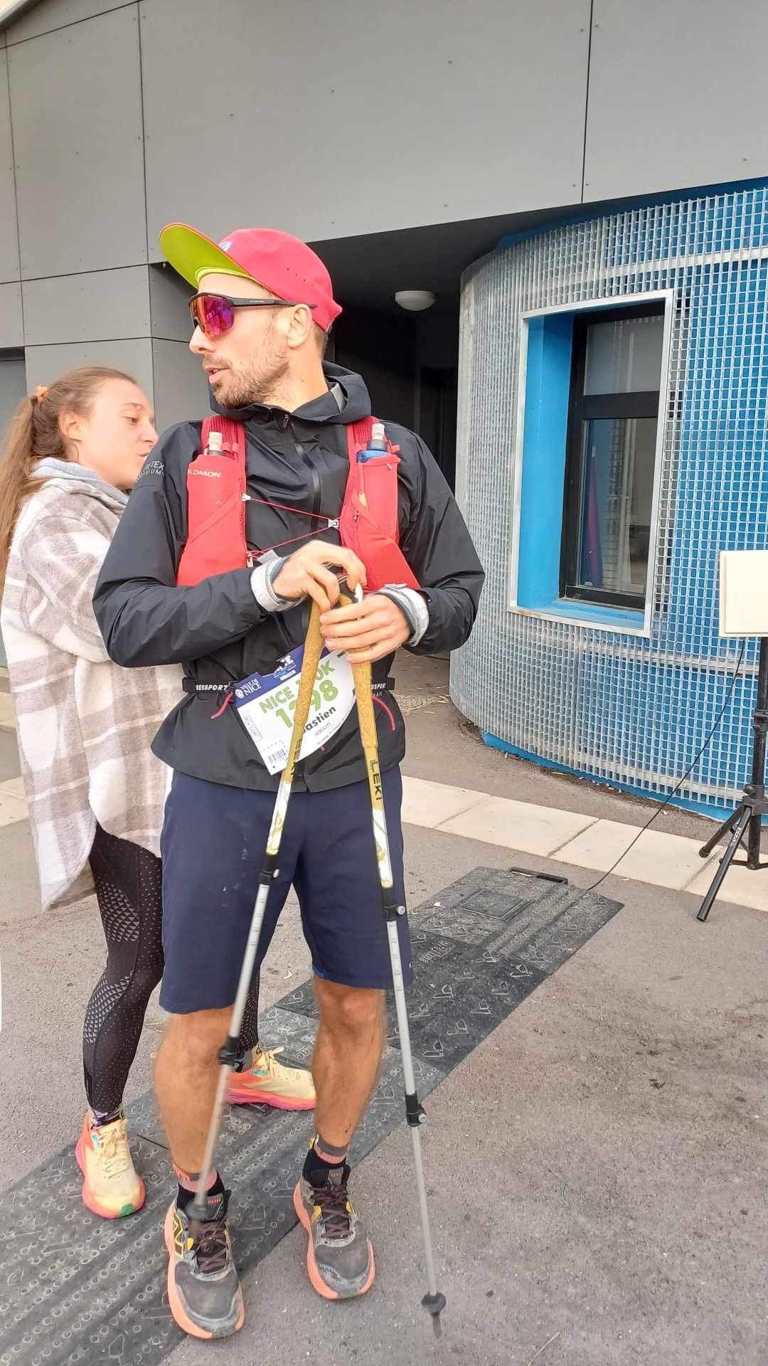 Bastien Liebgott au ravitaillement